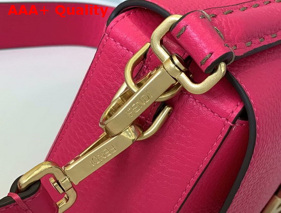 Fendi Baguette Bag in Rose Romano Leather Replica