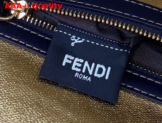 Fendi Baguette Bag in White Denim with Embroidered FF Motif Replica