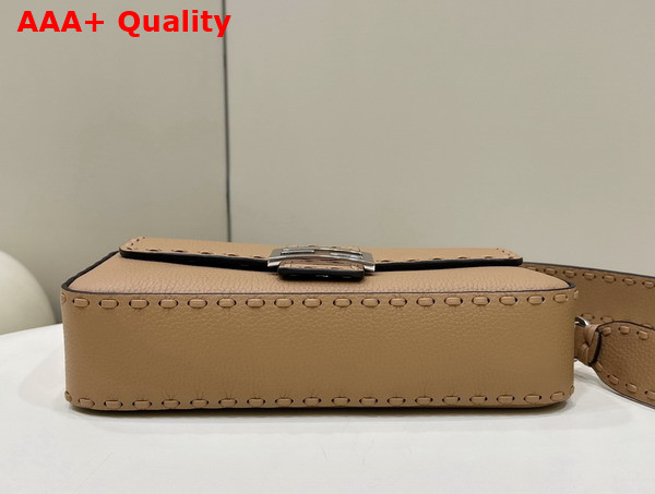 Fendi Baguette Beige Selleria Bag with Oversize Topstitching Replica