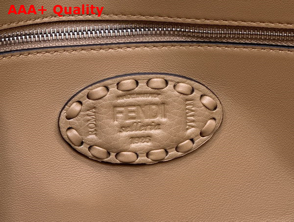 Fendi Baguette Beige Selleria Bag with Oversize Topstitching Replica