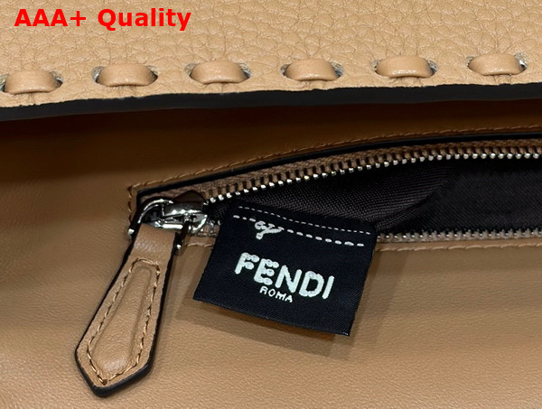 Fendi Baguette Beige Selleria Bag with Oversize Topstitching Replica