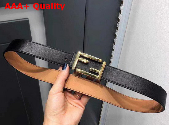 Fendi Baguette Belt in Black Calfskin Replica