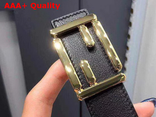 Fendi Baguette Belt in Black Calfskin Replica