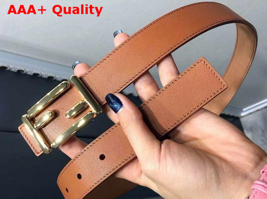 Fendi Baguette Belt in Brown Calfskin Replica