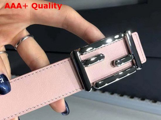 Fendi Baguette Belt in Pink Calfskin Replica