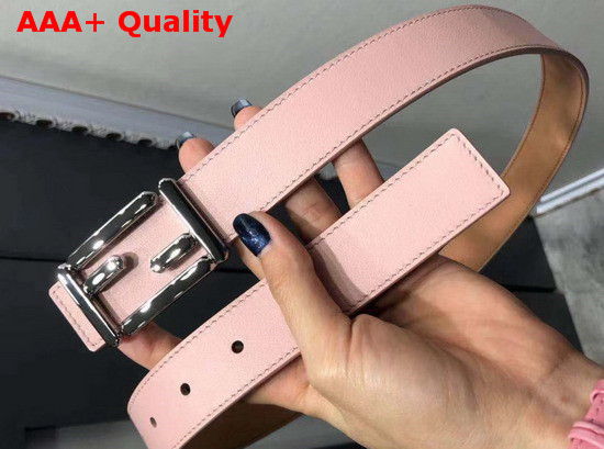 Fendi Baguette Belt in Pink Calfskin Replica