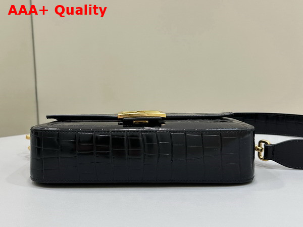 Fendi Baguette Black Crocodile Leather Bag Replica