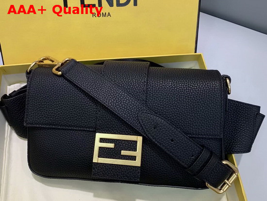 Fendi Baguette Black Leather Bag Replica