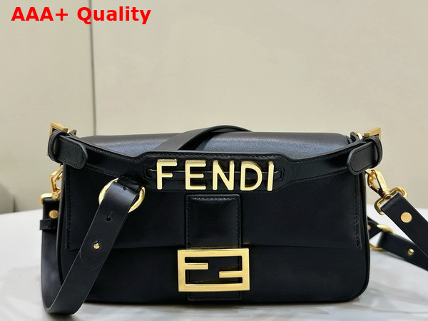 Fendi Baguette Black Nappa Leather Bag Replica