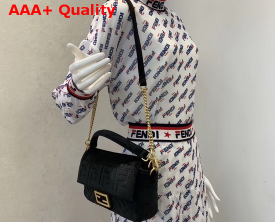 Fendi Baguette Black Velvet Bag Replica