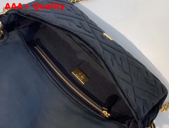 Fendi Baguette Black Velvet Bag Replica