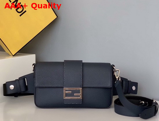 Fendi Baguette Blue Leather Bag Replica