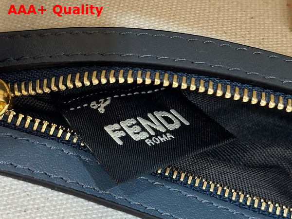 Fendi Baguette Blue Multicolor Canvas Bag with FF Embroidery Replica