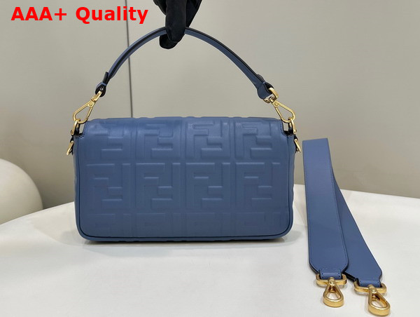 Fendi Baguette Blue Nappa Leather Bag Replica