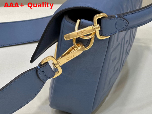 Fendi Baguette Blue Nappa Leather Bag Replica