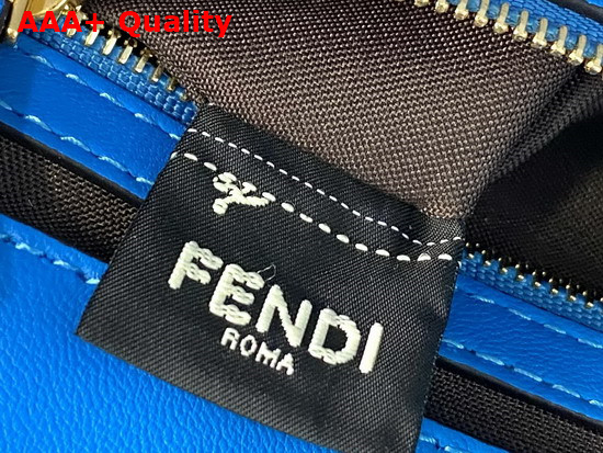 Fendi Baguette Blue Nappa Leather FF Bag Replica