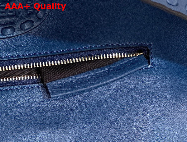 Fendi Baguette Blue Selleria Bag with Oversize Topstitching Replica