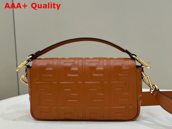 Fendi Baguette Brown Nappa Leather Bag with FF Motif Replica