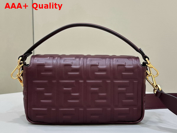 Fendi Baguette Burgundy Nappa Leather Bag Replica