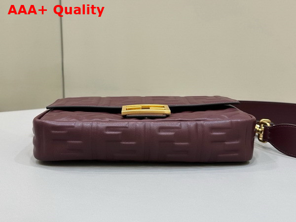 Fendi Baguette Burgundy Nappa Leather Bag Replica