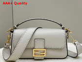 Fendi Baguette Camellia Selleria Bag with Oversize Topstitching Replica