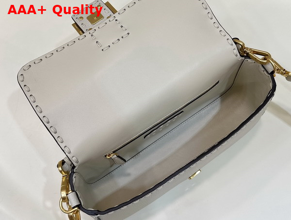 Fendi Baguette Camellia Selleria Bag with Oversize Topstitching Replica