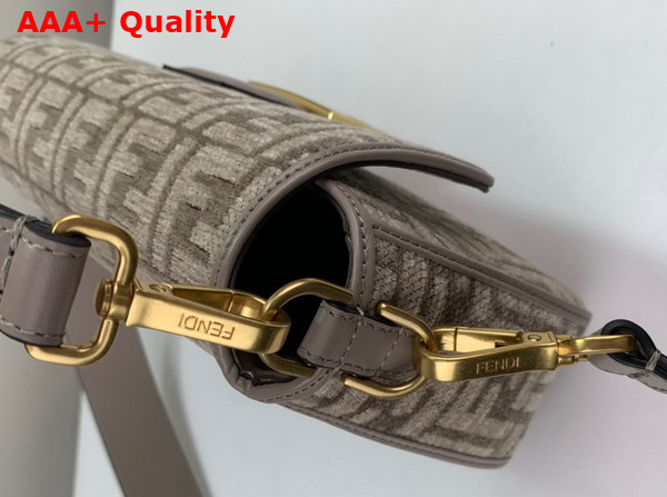 Fendi Baguette Dark Gray FF Tapestry Fabric Bag Replica