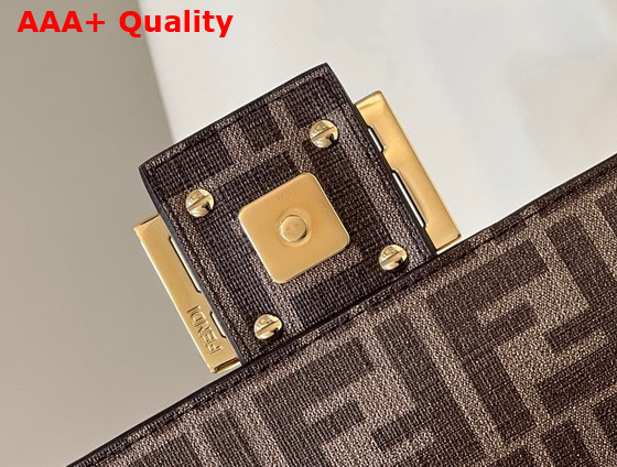 Fendi Baguette FF Glazed fabric Bag with Inlay Multicolor Replica