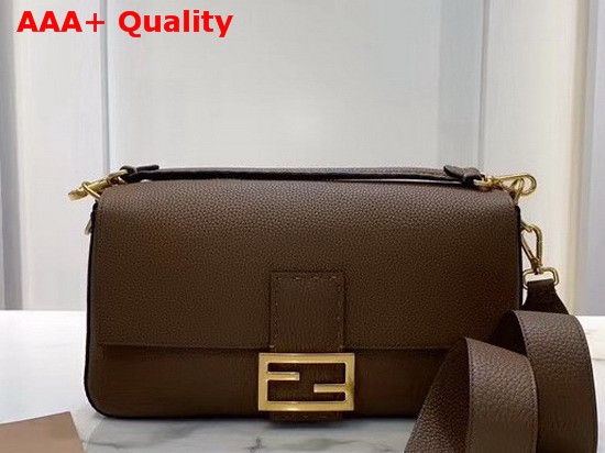 Fendi Baguette Fendi Roma Amor Leather Bag in Brown Replica