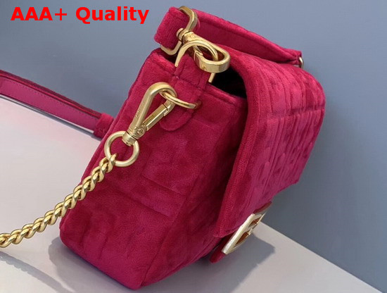 Fendi Baguette Fuchsia Velvet Bag Replica