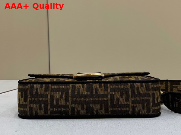 Fendi Baguette Jacquard FF Fabric Bag in Brown Replica