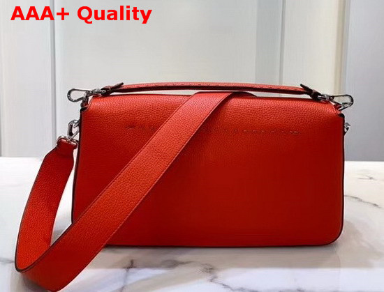 Fendi Baguette Large Bag in Red Romano Leather Replica