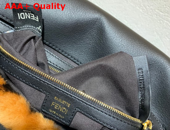 Fendi Baguette Large Brown Sheepskin Bag Replica