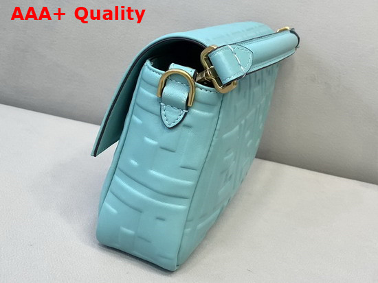 Fendi Baguette Light Blue Nappa Leather FF Bag Replica