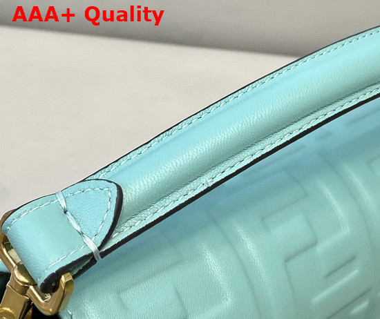 Fendi Baguette Light Blue Nappa Leather FF Bag Replica