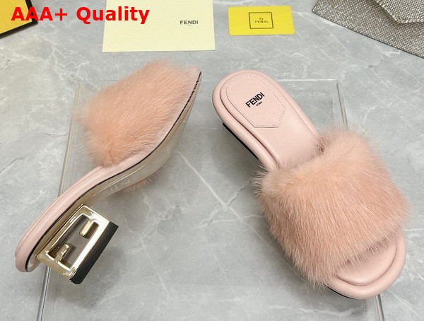 Fendi Baguette Light Pink Mink Slides Replica