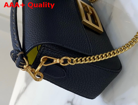 Fendi Baguette Mini Bag in Black Romano Leather Replica