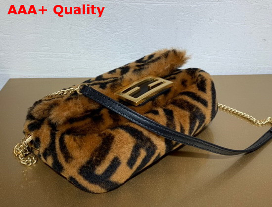 Fendi Baguette Mini Brown Sheepskin Bag Replica