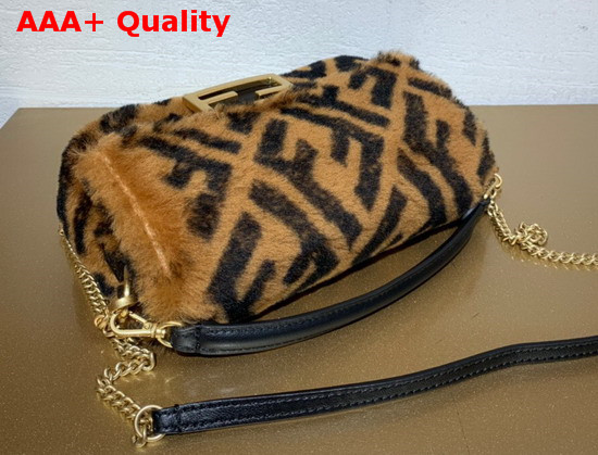 Fendi Baguette Mini Brown Sheepskin Bag Replica