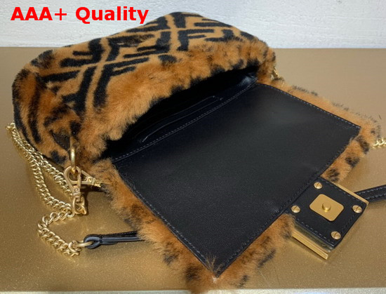 Fendi Baguette Mini Brown Sheepskin Bag Replica