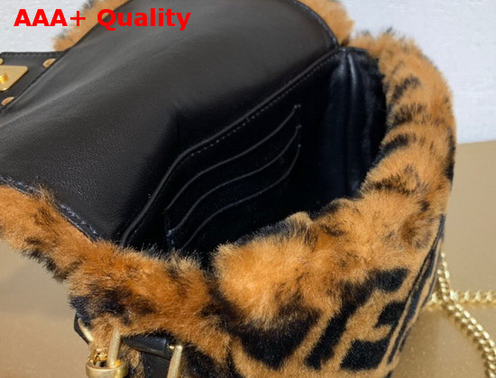 Fendi Baguette Mini Brown Sheepskin Bag Replica