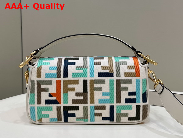 Fendi Baguette Multicolor Canvas Bag with FF Embroidery Replica