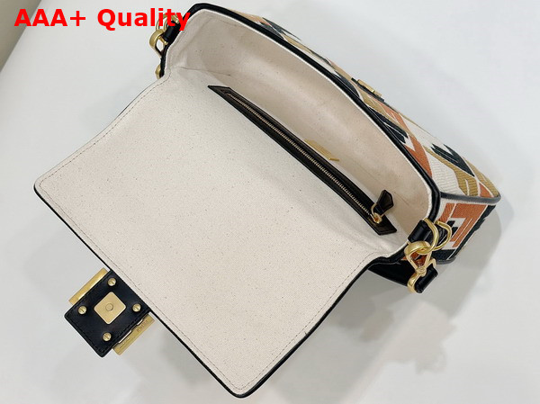 Fendi Baguette Multicolor Canvas with FF Embroidery Replica