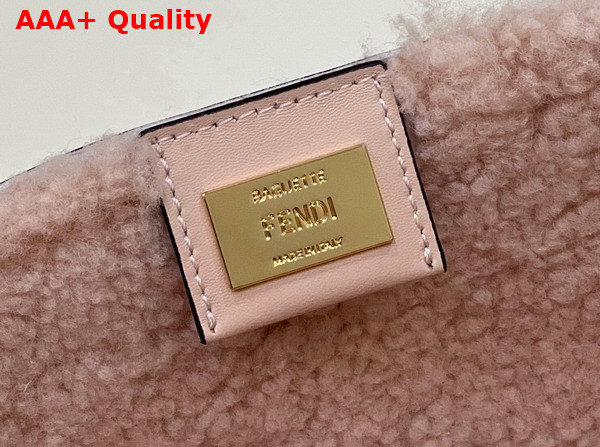 Fendi Baguette Pale Pink Sheepskin Bag Replica