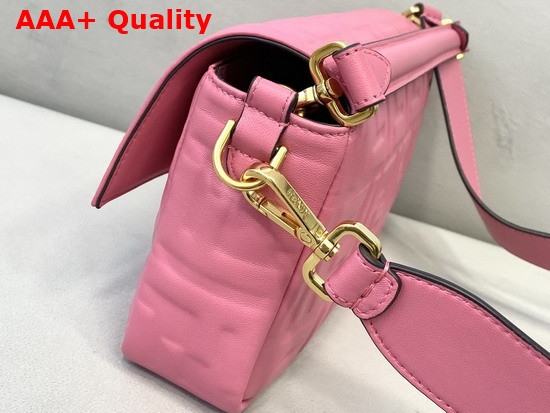 Fendi Baguette Pink Nappa Leather FF Bag Replica