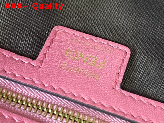 Fendi Baguette Pink Nappa Leather FF Bag Replica