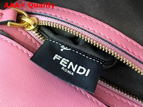 Fendi Baguette Pink Nappa Leather FF Bag Replica