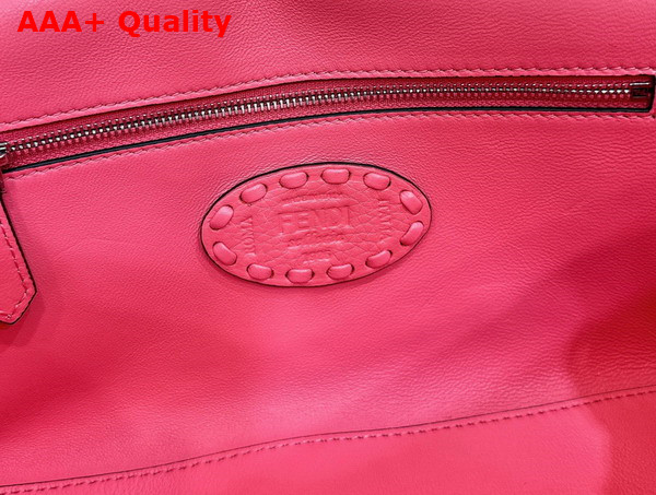 Fendi Baguette Pink Selleria Bag with Oversize Topstitching Replica