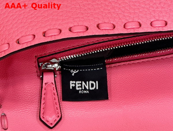 Fendi Baguette Pink Selleria Bag with Oversize Topstitching Replica