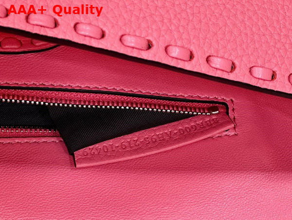 Fendi Baguette Pink Selleria Bag with Oversize Topstitching Replica